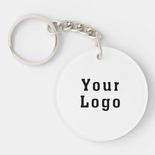 あなたのロゴか写真Keychain。 文字を、余りに加えて下さい キーホルダー (正面)