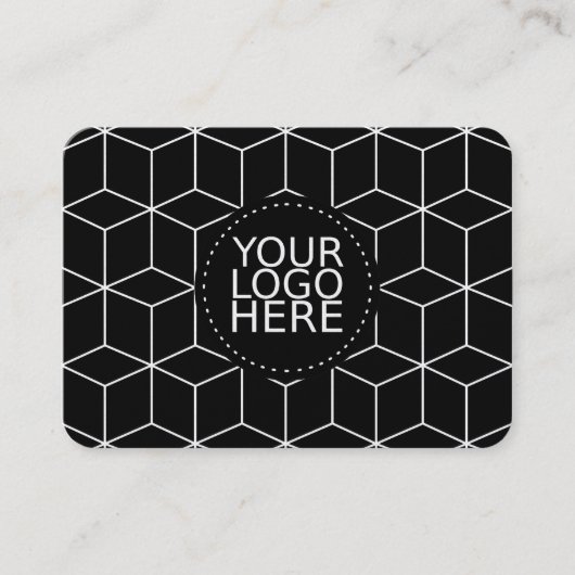 あなたのロゴここにおよびモダンなパターン 名刺 (正面)