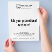 あなたのロゴここシンプルのマーケティング&カスタムFlyer チラシ (手)