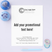 あなたのロゴここシンプルのマーケティング&カスタムFlyer チラシ (シングル)