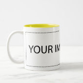 あなたのロゴとの私を個人化して下さい! ツートーンマグカップ (左)