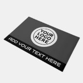 あなたのロゴと文字グレーカスタムの敷物の書式 ドアマット (アングル)