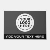 あなたのロゴと文字グレーカスタムの敷物の書式 ドアマット (正面)