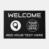 あなたのロゴと文字歓迎カスタム屋外ラグ ドアマット (正面)