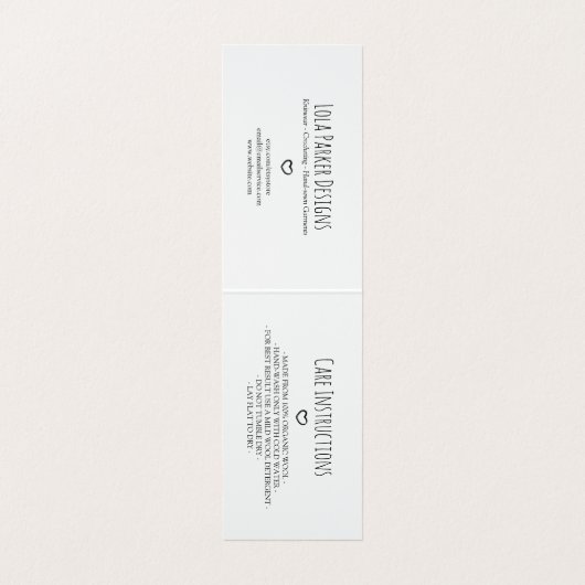 あなたのロゴのこつのラベルを愛と作られる 名刺 (内部フラット)