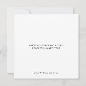 あなたのロゴのシンプルな企業のクリスマス シーズンカード (裏面)