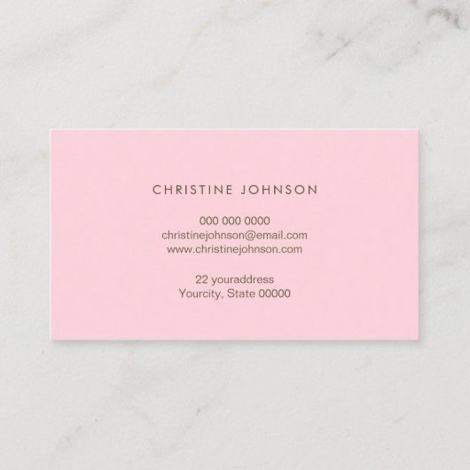 あなたのロゴのピンクagaged背景の名刺 名刺 (裏面)
