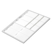 あなたのロゴのミニマルシンプルリストのプランナー ノートパッド (アングル)