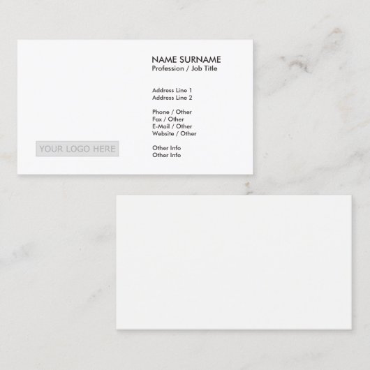 あなたのロゴのモダンのシンプルとあなた専有物を作成して下さい 名刺 (正面/裏面)