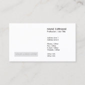 あなたのロゴのモダンのシンプルとあなた専有物を作成して下さい 名刺 (正面)