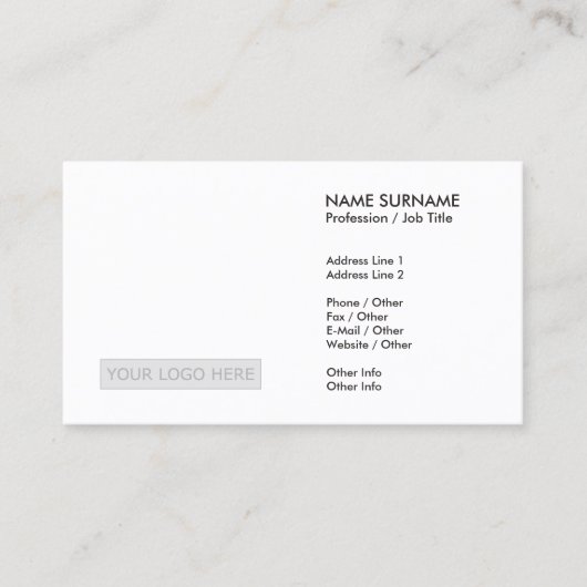 あなたのロゴのモダンのシンプルとあなた専有物を作成して下さい 名刺 (正面)