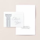 あなたのロゴの銀ぱくのサンキューカード|の柱を加えて下さい 箔カード (ディスプレー)