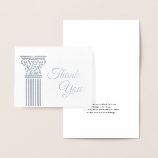 あなたのロゴの銀ぱくのサンキューカード|の柱を加えて下さい 箔カード (ディスプレー)