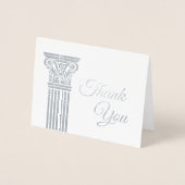 あなたのロゴの銀ぱくのサンキューカード|の柱を加えて下さい 箔カード (正面)
