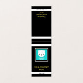 あなたのロゴの黒く及び黄色の子供の衣服のこつのラベル 名刺 (外部フラット)