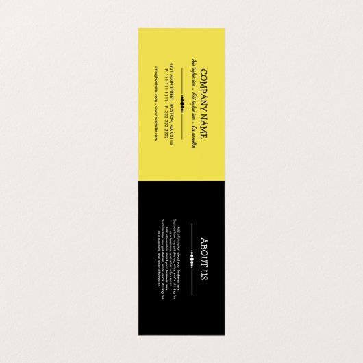 あなたのロゴの黒く及び黄色の子供の衣服のこつのラベル 名刺 (内部フラット)
