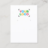 あなたのロゴはこちらイヤリングQrコードホワイトディスプレイカード 名刺 (正面)