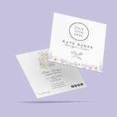 あなたのロゴはこちらケーキベーキングシェフフローラ水彩 スクエア名刺