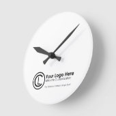 あなたのロゴはこちらシンプルの&カスタムプロモーションウォールクロック ラウンド壁時計 (傾斜)