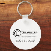 あなたのロゴはこちらシンプル&カスタムプロモーションキーチェーン キーホルダー (正面)