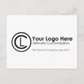 あなたのロゴはこちらシンプル&カスタムプロモーションポストカード ポストカード (正面)