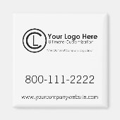 あなたのロゴはこちらシンプル&カスタムプロモーションマグネット マグネット (正面)