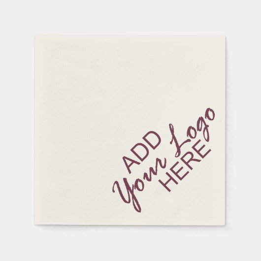 あなたのロゴはこちらナプキン スタンダードカクテルナプキン (正面)