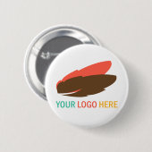 あなたのロゴはこちらビジネスのプロモロしゃれているード 缶バッジ (正面&裏面)