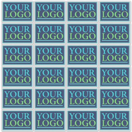 あなたのロゴはこちらビジネス名プロモーションDIY 24スタンプ シール (正面)