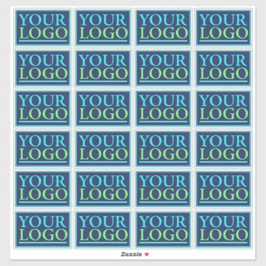 あなたのロゴはこちらビジネス名プロモーションDIY 24スタンプ シール (シート)