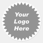 あなたのロゴはこちらプロモーションビジネスステッカーラベルテンプレート ラウンドシール (正面)