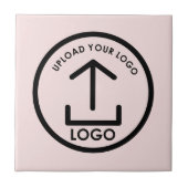 あなたのロゴはこちらミニマルプロフェッショナルピンク タイル (正面)