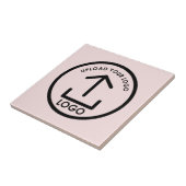 あなたのロゴはこちらミニマルプロフェッショナルピンク タイル (側面)