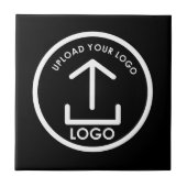 あなたのロゴはこちらミニマルプロフェッショナルブラック タイル (正面)