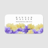 あなたのロゴはこちら緑の色の草花 名札 (正面)