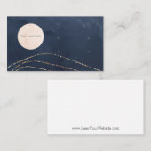 あなたのロゴはこちら3イヤリングディスプレイ海軍&金ゴールド 名刺 (正面/裏面)