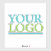 あなたのロゴはこちら，ビジネス名プロモーション， DIY, Ver 2 シール (シート)