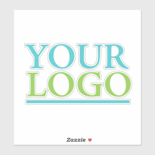 あなたのロゴはこちら，ビジネス名プロモーション， DIY, Ver 2 シール (シート)