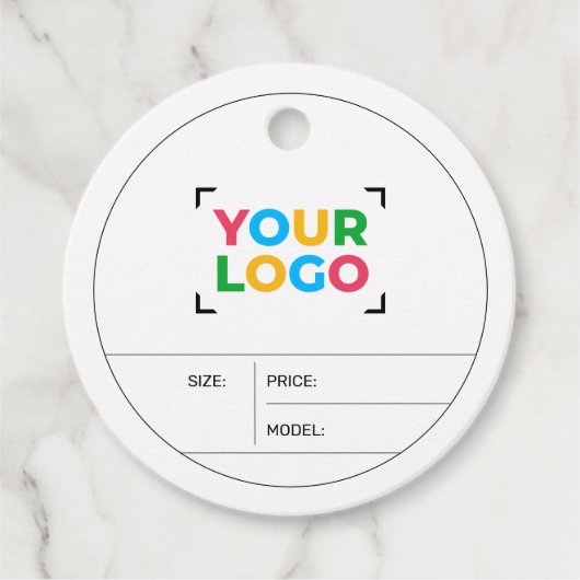 あなたのロゴはカスタムここに丸い服つるのラベル フェイバータグ (正面)