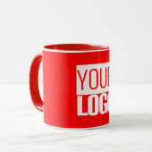 あなたのロゴは明るい赤で マグカップ (正面左)