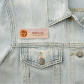 あなたのロゴほこりっぽいオレンジ色の色名タグ 名札 (インサイチュ)