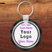 あなたのロゴまたは写真の安いパーソナライズされたチームギフト キーホルダー (正面)