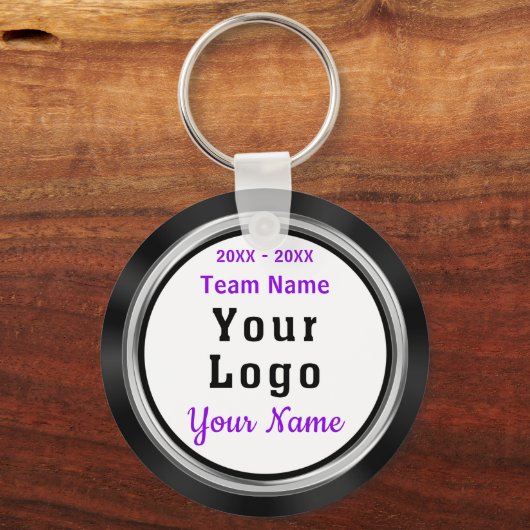あなたのロゴまたは写真の安いパーソナライズされたチームギフト キーホルダー (正面)