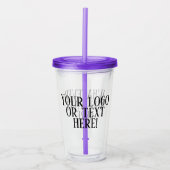 あなたのロゴまたは文字コールドドリンク アクリルタンブラー (正面)