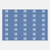 あなたのロゴまたは画像  | 縦ストライプ柄 ラッピングペーパーシート (正面3)