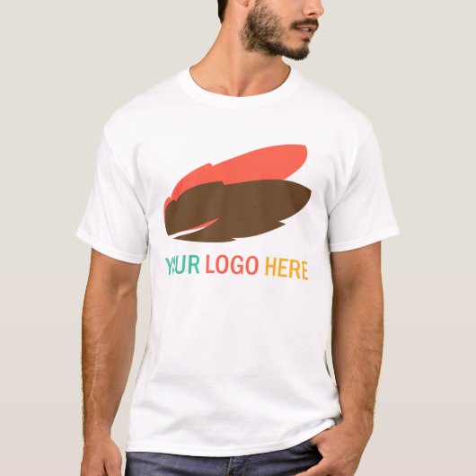 あなたのロゴをここにビジネスの宣伝マーケティング Tシャツ (正面)