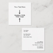 あなたのロゴを加えて下さい スクエア名刺 (正面/裏面)