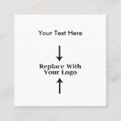 あなたのロゴを加えて下さい スクエア名刺 (正面)