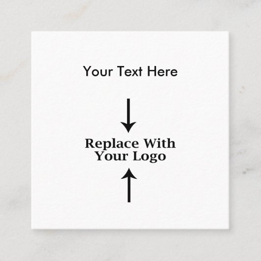 あなたのロゴを加えて下さい スクエア名刺 (正面)