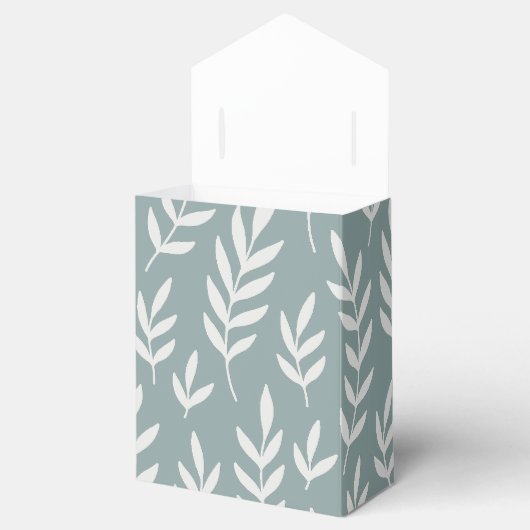 あなたのロゴを追加するセージ緑の葉の葉植物植物 フェイバーボックス (オープン)